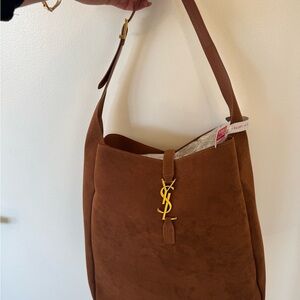 Suede Designer Style Hobo Bag
